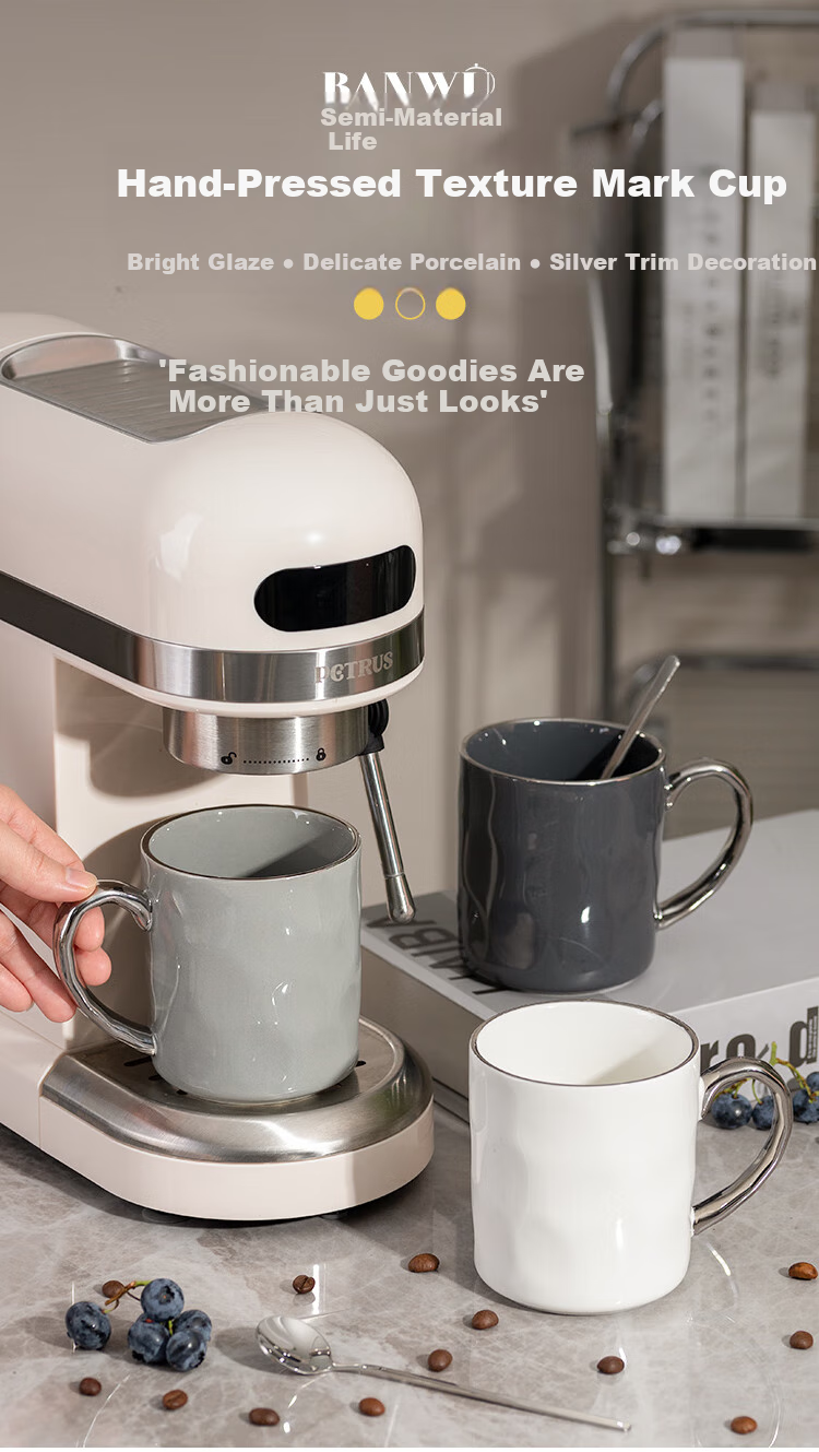 Banwu Life Ceramic Mug with Lid and Spoon High-Quality Office Tea Cup Cute Milk Cup for Women 1