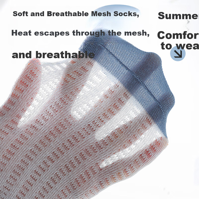 LangSha Children's Socks, Boys' Spring And Summer Thin Mesh Breathable Mid-Calf Cotton Socks, Soft Student Short Socks, 6 Pairs