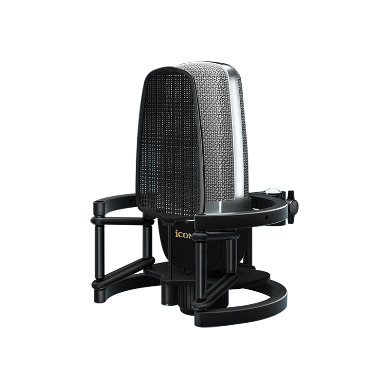 Aiken (iCON) Shield Capacitor Microphone for Shouting, Singing, Hosting Karaoke, Professional Recording, Live Streaming Equipment