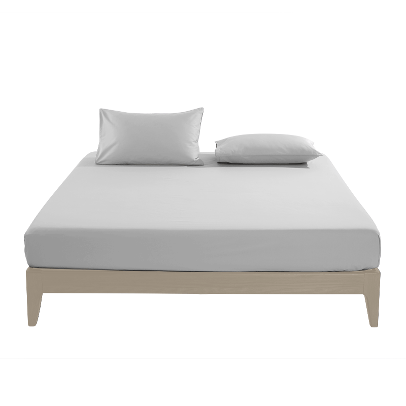 One's Member 60-Count Class A Antibacterial Xinjiang Long-Staple Cotton, Smoke Gray Single Fitted Sheet, 150*200+30cm
