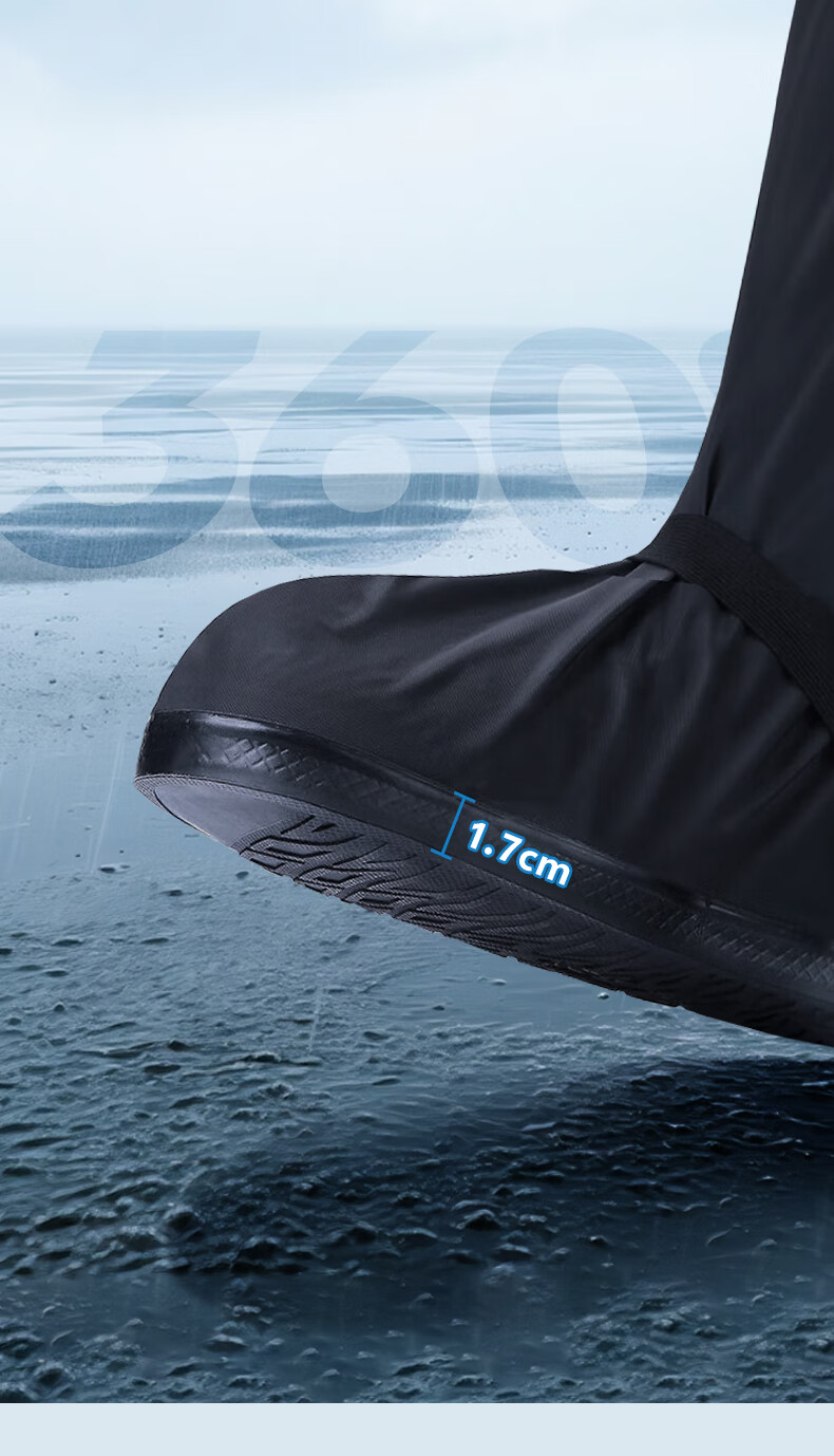 Leyoubaiyi Rain Boot Covers, High-Top M Size Long Rain Boots, Thickened Wear-Resistant Non-Slip Water Shoes, Outdoor Sandproof Foot Covers for Men And Wome 10