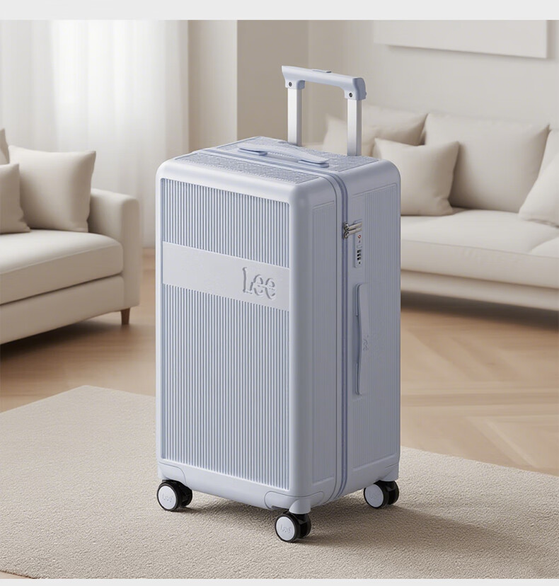 Lee High-Quality Large-Capacity Thickened Suitcase, Trolley Case, Travel Luggage, Password Lock Box, Aurora White, 28 Inches 9