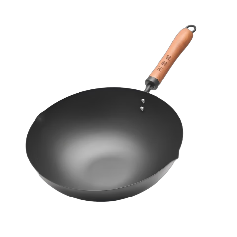 Wang Yuan Ji Cast Iron Wok Non-Coated 30cm Household Gas Stove Compatible Traditional Non-Stick Frying Pan