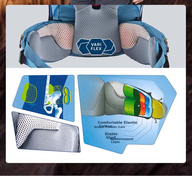 DEUTER Hiking Backpack, Zhen Tu Heavy-Duty Large Capacity Outdoor Bag, Trekking Travel Backpack, Shale Color-45+10SL 8