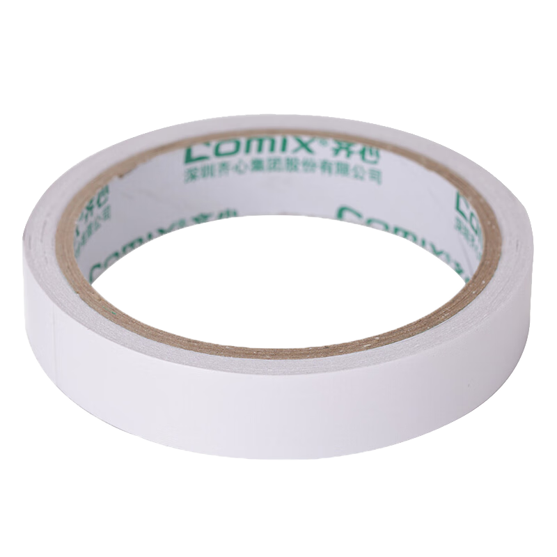 COMIX High-Adhesive Cotton Paper Double-Sided Tape, Strong Adhesion, 18mm*10y (9.1 Meters/roll), 16 Rolls, Essential School Supplies/stationery, White MJT1810