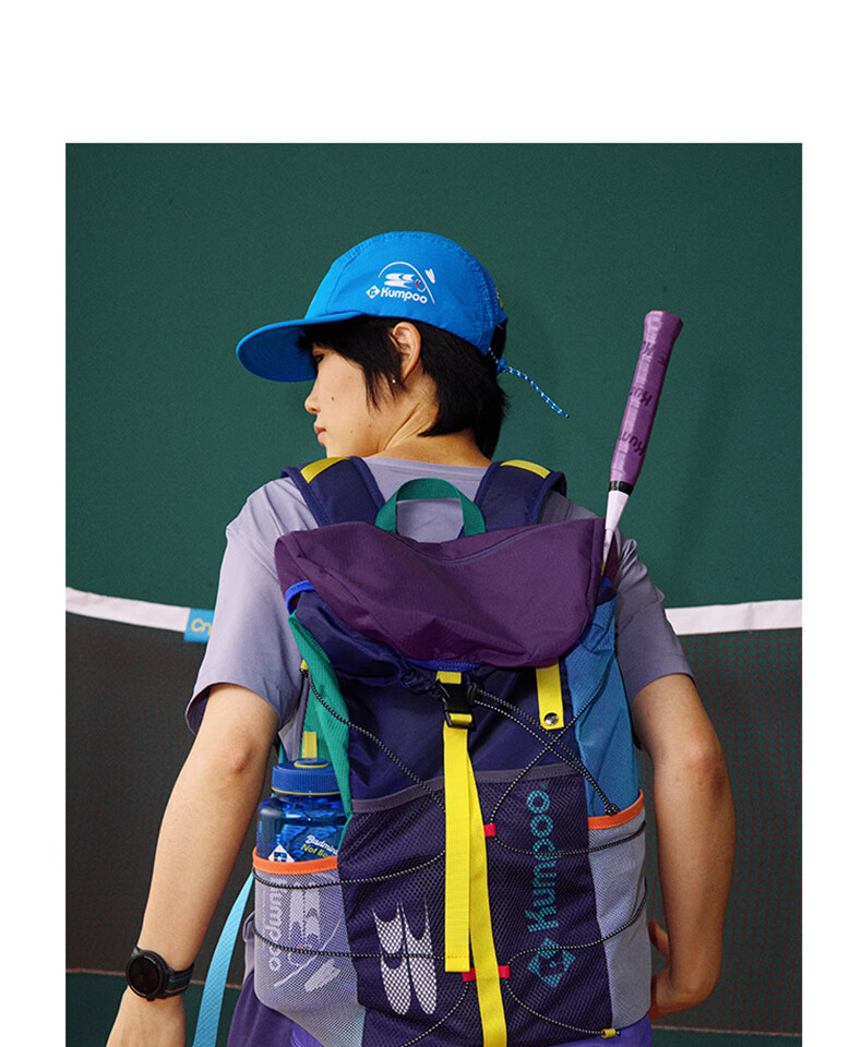 KUMPOO Featherweight Badminton Sports Backpack Hiking Double Shoulder Bag Crying Center Collaboration Model Xunfeng KB-526.CCC Gray 5