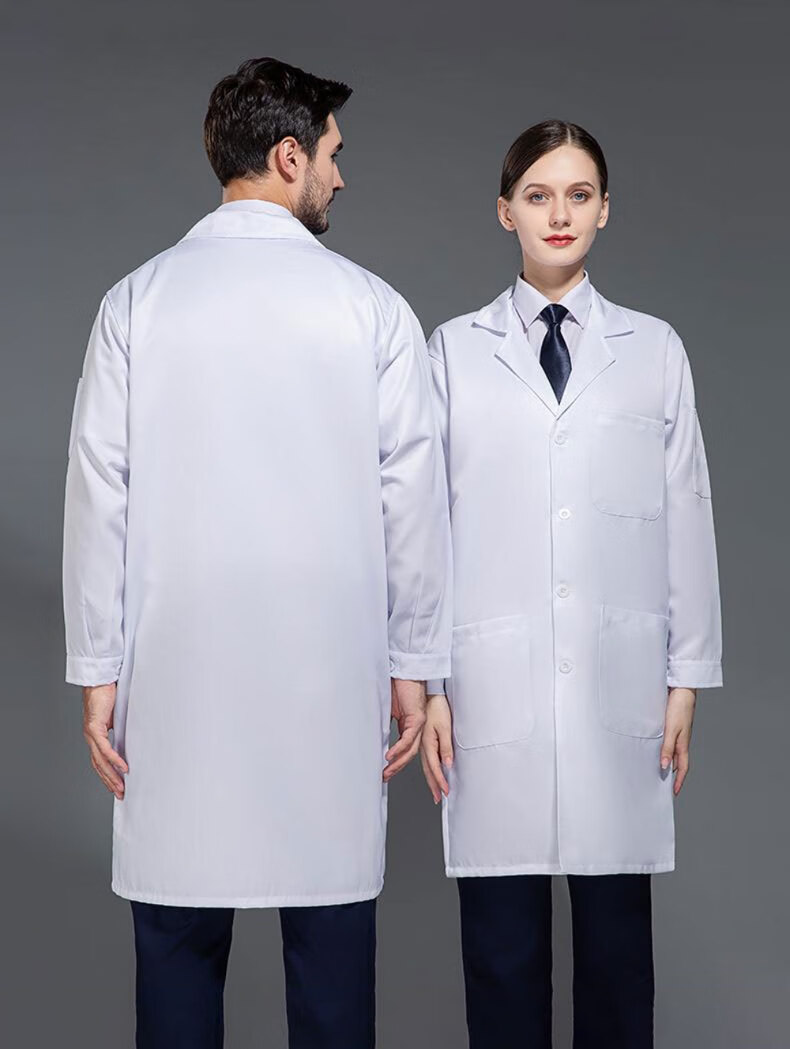 Laobaojia Work White Coat Dustproof and Stain-resistant Lab Coat Men's Short Sleeve M (160-165) 10