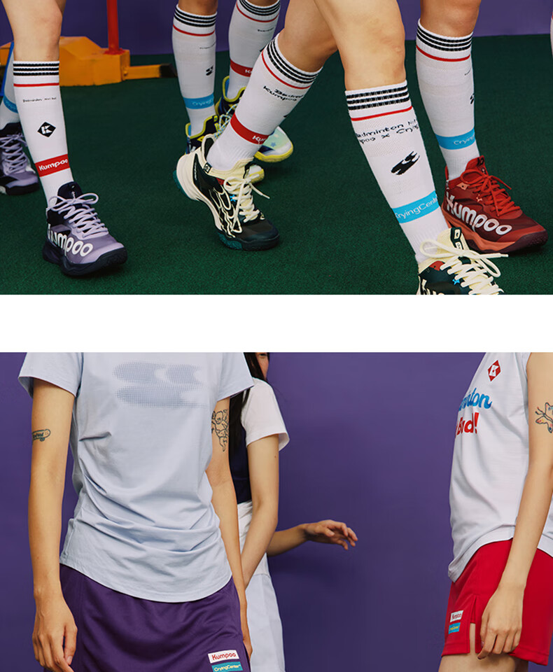 KUMPOO x Crying Center Collaboration Badminton Skirt Multi-color Casual Skirt ACQ251604 University Red XL 4