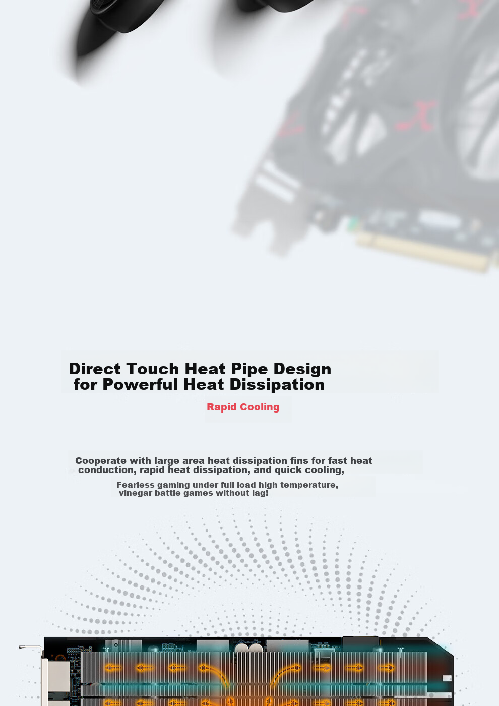 Panlei (PELADN) RADEON RX 5500 GDDR6 8GB Dual Fan, New Office Gaming Design 4K High-Definition Computer Discrete Graphics Card 5