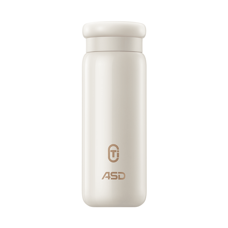 ASD Pure Titanium Insulated Cup with Titanium Inner Liner, Vacuum Insulation, for Men And Women, Business And Outdoor Use, Portable Tea Mug RWS42B13Q-TW