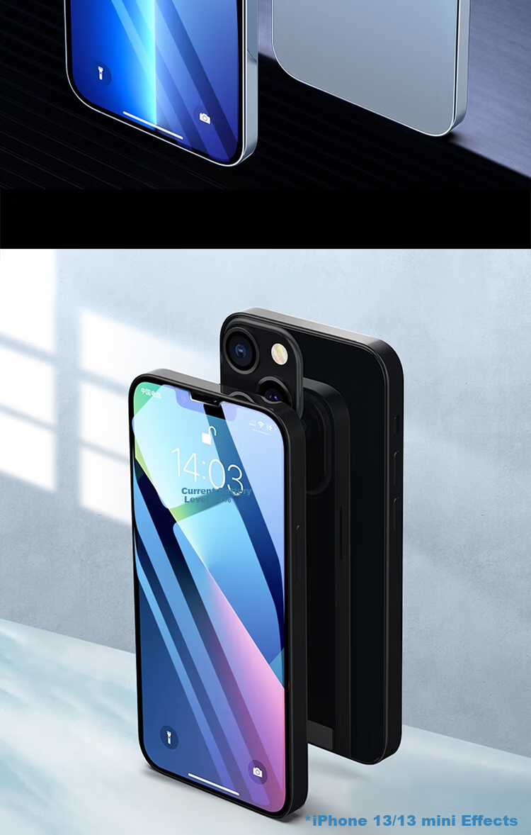 ESCASE IPhone 13/13 Pro/14 Tempered Glass Screen Protector, IPhone 13/13 Pro Phone Protective Film, Transparent High-Definition Anti-White Edge Non-Full Coverage Glass Front Protective Film 3