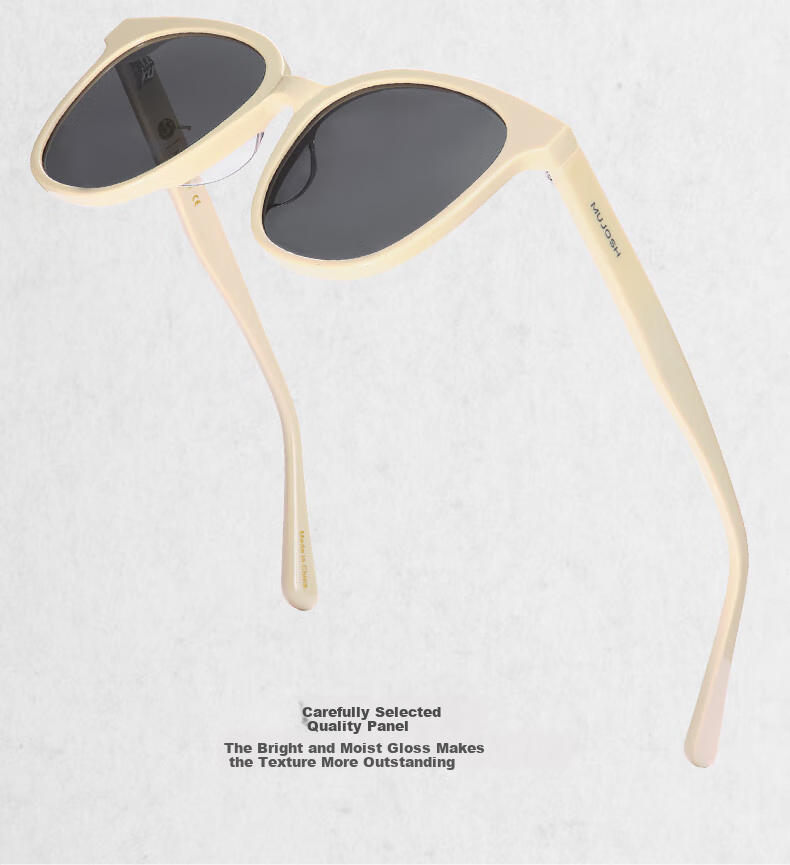 Mujiushi [Celebrity Style] Trendy Large Square Sunglasses, Face-Slimming, UV Protection, SK722 Obsidian Black 12