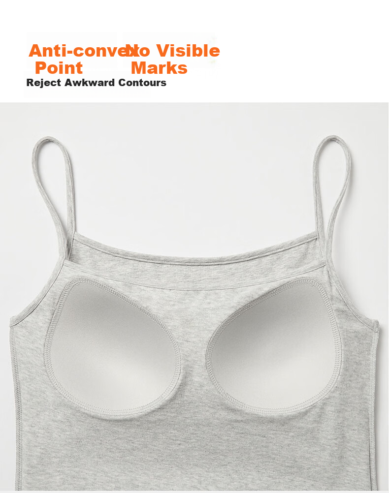 NEIWAI Orange Label High Elastic Cotton Padded Bralette Tank Top Wireless Breathable Comfortable Layering Outerwear for Women 4
