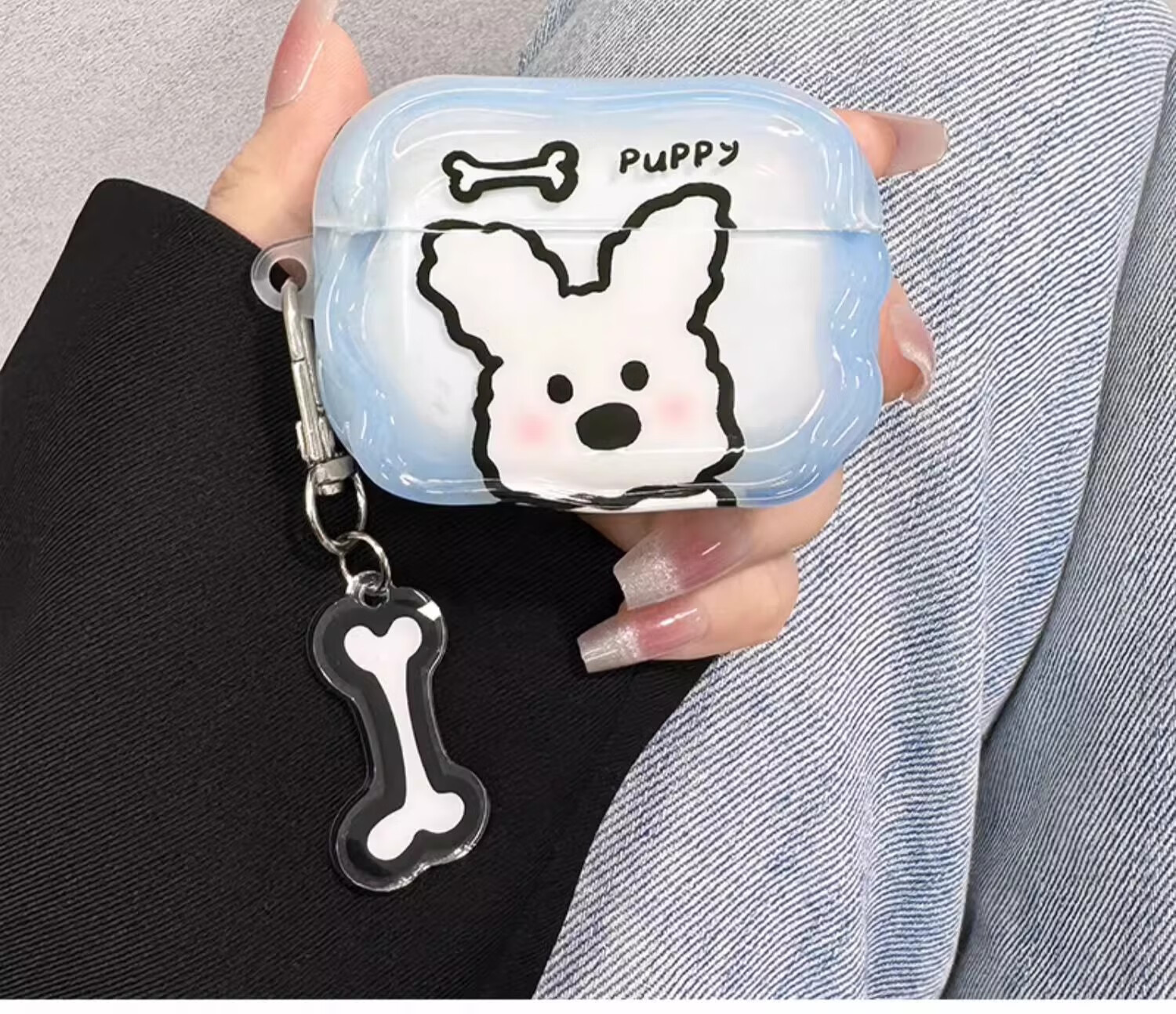 Beiyipin Compatible with AirPods 1/2 Generation, Cute Dog And Cat Couple Apple Wireless Bluetooth Earphone Case, AirPods 4 New Model Earphone Cover, Silicone Shockproof Third-Generation Protective Case 3