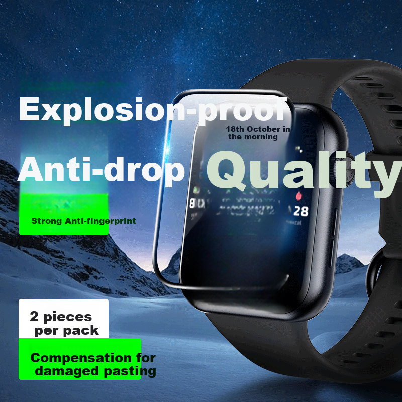 Защитное стекло для экрана Honor Watch 5, Iboann, изогнутое, полное покрытие, высокая четкость, защита от царапин и отпечатков пальцев