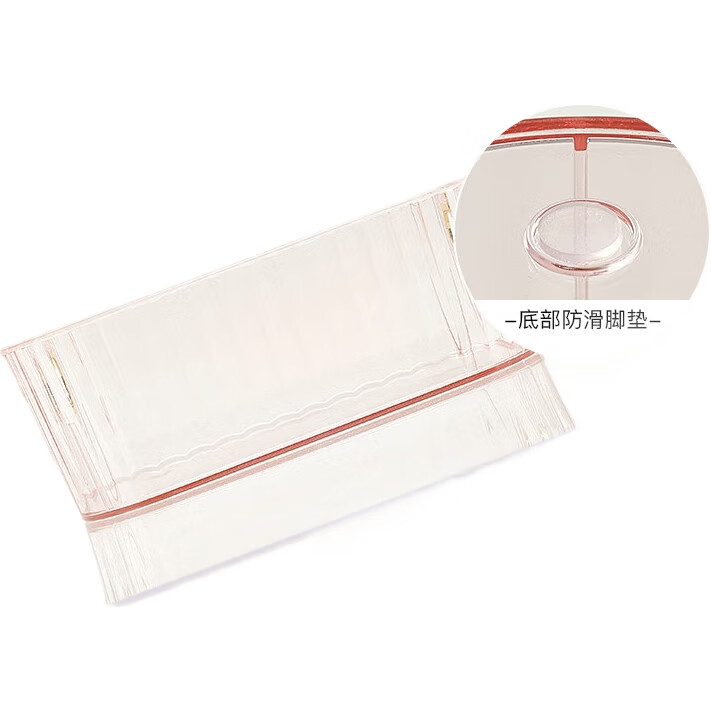 Органайзер для косметики EACHY Ice Pink, 3 яруса, прозрачный пластик