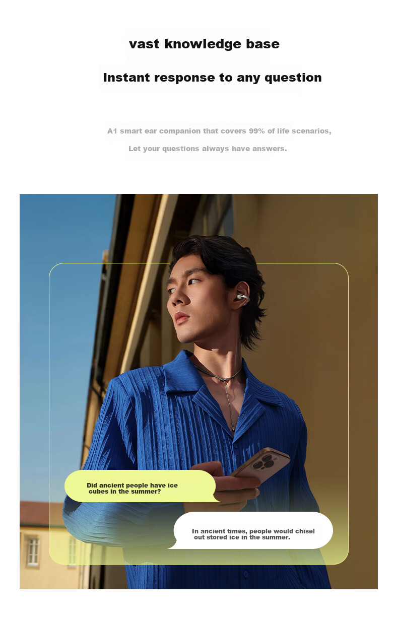 Baseus MC1pro AI Translation Bluetooth Headphones [Celebrity Style], Clip-On Open-Style Non-In Sports Call Noise Reduction Air Conduction, Suitable for Huawei And Apple Phones 14
