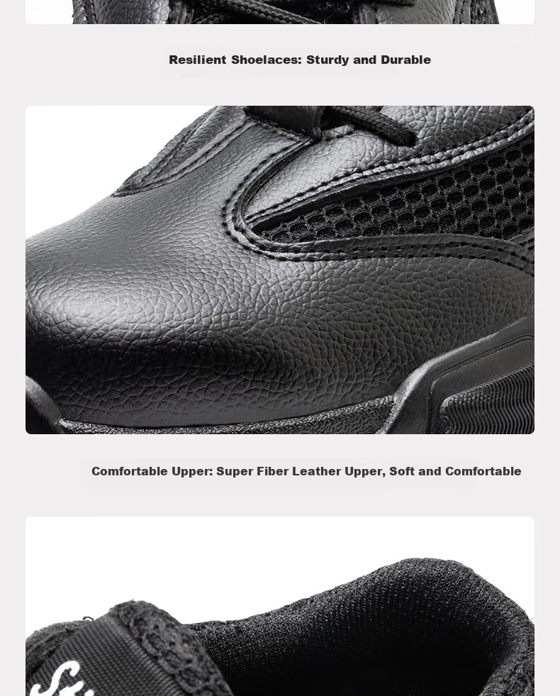 LAOGUANJIA Men's Safety Shoes with Comfortable Steel Toe Cap, Anti-Smashing, Anti-Puncture, Odor-Resistant, Waterproof, Oil-Resistant Work Safety Functional Shoes 281 Size 42 6