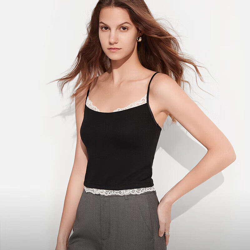 MiiOW Women's Camisole Tank Top [Modal Silk Cool Touch] with Built-In Bra Pads, Beautiful Back Design, Inner Wear Or Outer Wear Base Layer