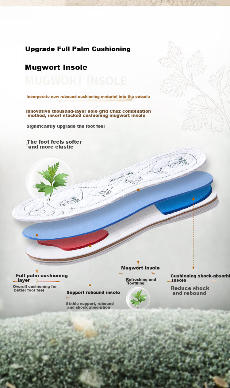 Laomeihua [Classic Mugwort Style] Traditional Beijing Cloth Shoes with Thousand-Layer Sole, Breathable And Foot-Friendly Slip-Ons, Size 45 7