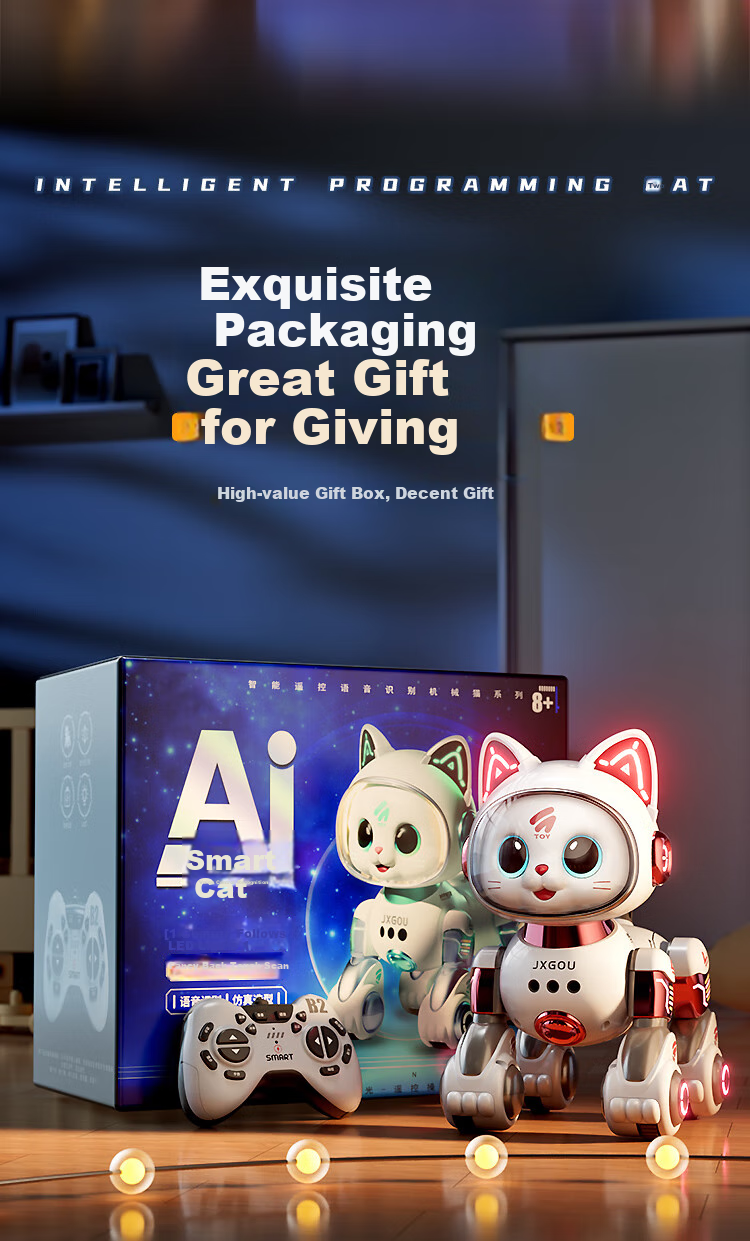 AoZhiJia Remote Control Robot Car Toy for Boys Aged 3-6 Birthday Gift Intelligent AI Robot Cat 16