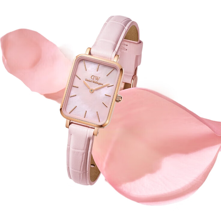 Женские часы Daniel Wellington DW508, кварцевые, с перламутровым циферблатом, розовое золото, кожаный ремешок