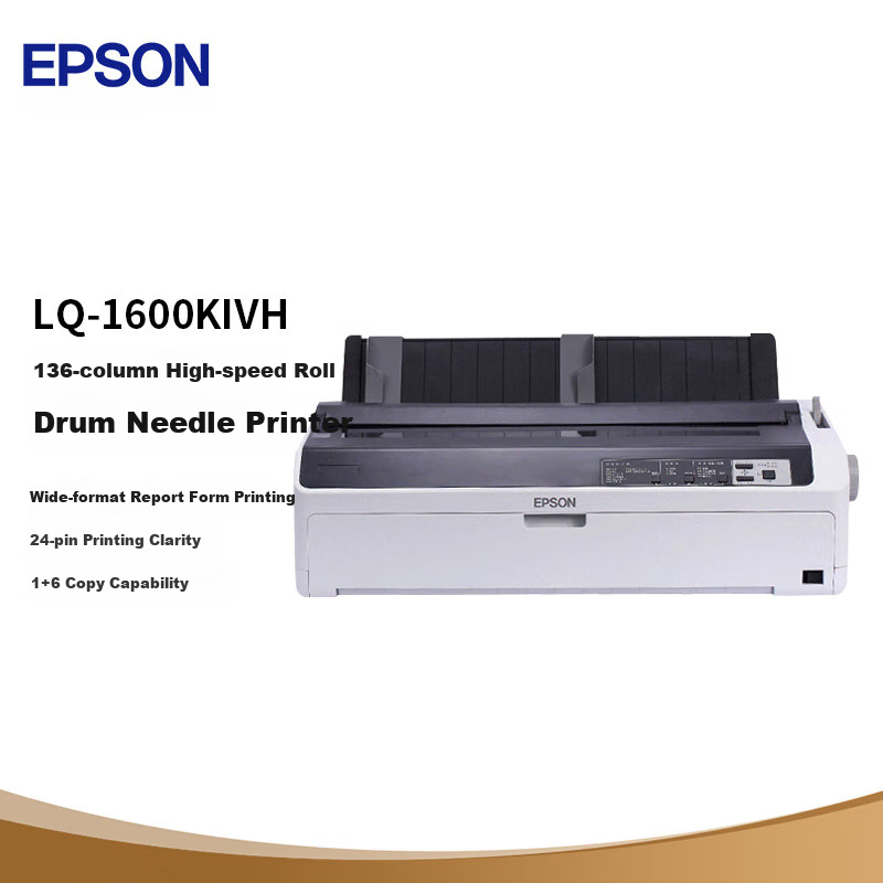EPSON LQ-1600KIVH Wide-Format Receipt Printer, 136 Columns High-Speed Roll, Dot Matrix Printer