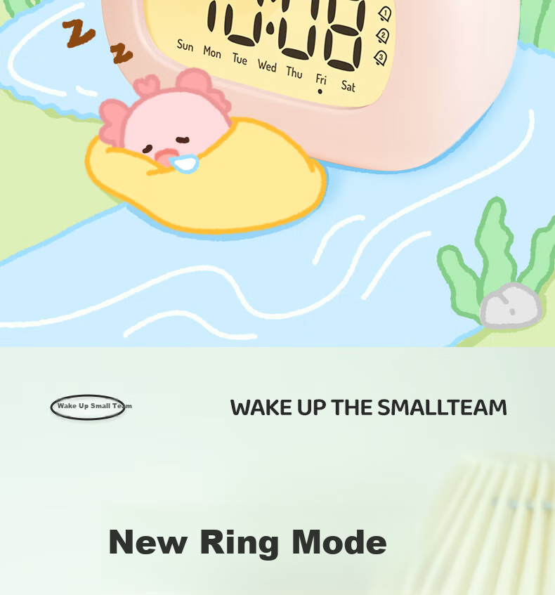 BANDIAN ORIGINALLITY Cute Smart Alarm Clock for Students' Wake-Up, Cartoon Desktop Electronic Timer for Boys And Girls, Back-To Season Gift 10