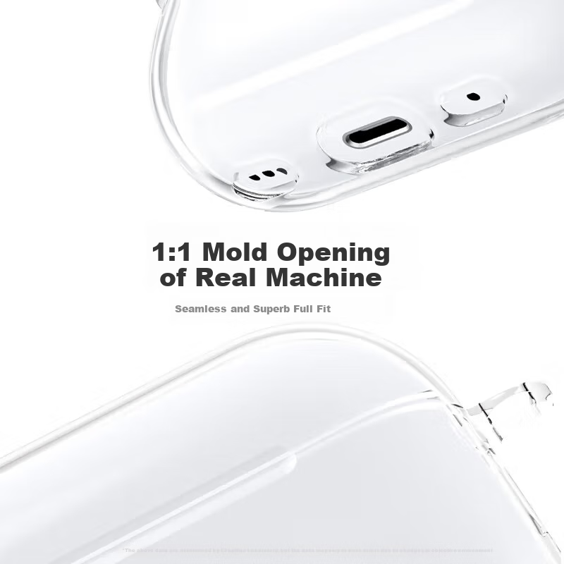 Чехол CangHua для AirPods 4, прозрачный, противоударный, защищающий от пыли, с ремешком