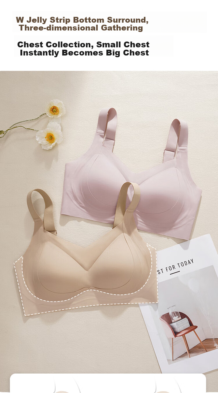GRACEWELL Invisible Bra for Women, Push-Up And Lift for Small Breasts, Seamless, Anti-Sagging, Side Support Bra 4