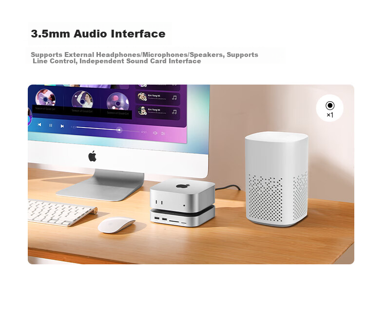 UGREEN M.2 SSD Enclosure Compatible with Mac Mini M4 Expansion Dock, DP DisplayPort, USB 3.2, Compatible with Apple Host, Thunderbolt 4/5 Interface 13