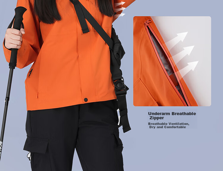 SCALER [Lingfeng] Men's Spring And Summer New Outdoor Breathable Wear-Resistant Mountaineering Hiking Jacket for Women S593 15