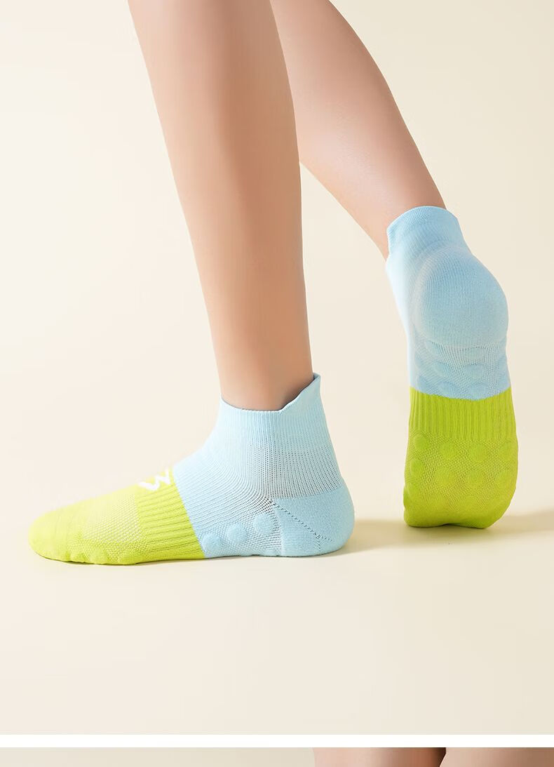 361° Sports Ankle Socks Men's Non-Slip Socks Women's Running Socks Green Blue / 4 Pairs One Size 14