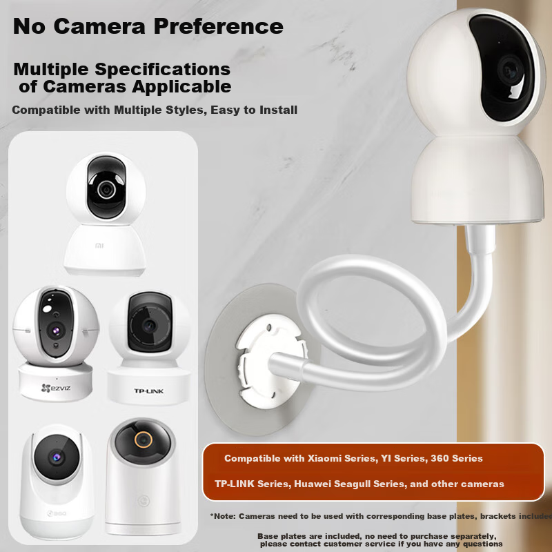 Yingqian Suitable for Yingshi Camera Bracket, No Drilling Required, C6C/h6c/c7/C6WI/h6/H7C/cp1/xp1 Surveillance Camera Wall-Mounted Fixed Soft Tube Bracket