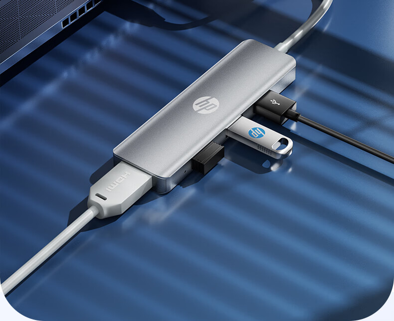HP TypeC Expansion Dock, USB Expansion/100W Fast Charging/HDMI Extension, 4K60HZ, Compatible with Laptops, Macbook, Tablets Ipad, CT205S, Silver 1