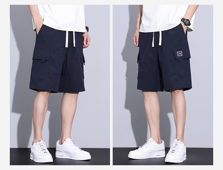 Yipintiancheng [Workwear Shorts] 2025 Summer Men's Five-Point Pants, Fashionable Workwear Multi-Pocket Trendy Outdoor Sports Shorts 3