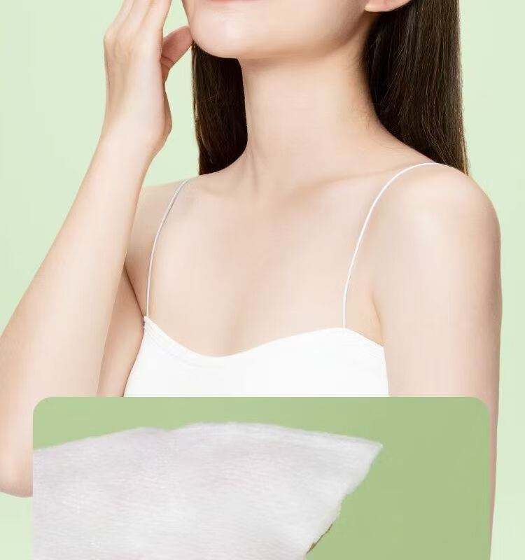 Plant-Based Makeup Remover Cotton Pads, Dual-Use Dry and Wet Facial Cleansing and Nail Polish Removal, Skin-Friendly, 200 Pieces per Bag 7
