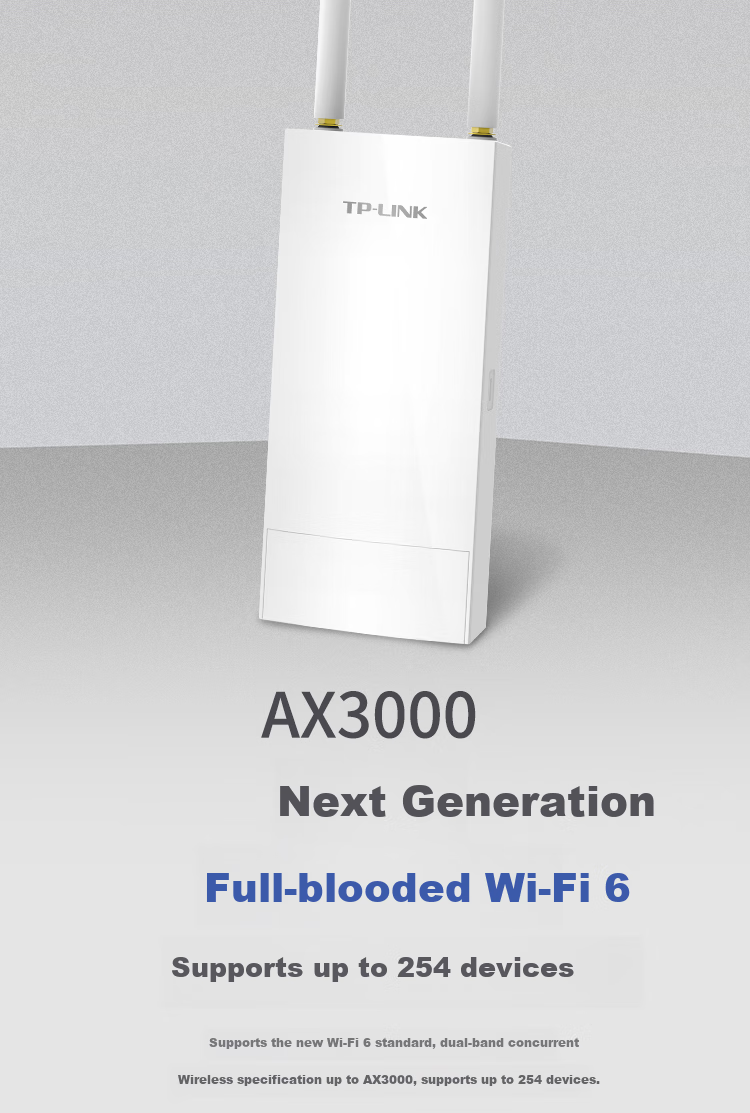 TP-LINK AX3000 Dual-Band Outdoor Wireless AP with 2.5G SFP Optical Port, Easy Expansion Version, Dustproof And Waterproof, High-Power Wireless WiFi 6 Access Point TL-XAP3001GP Easy Expansion Versio 6