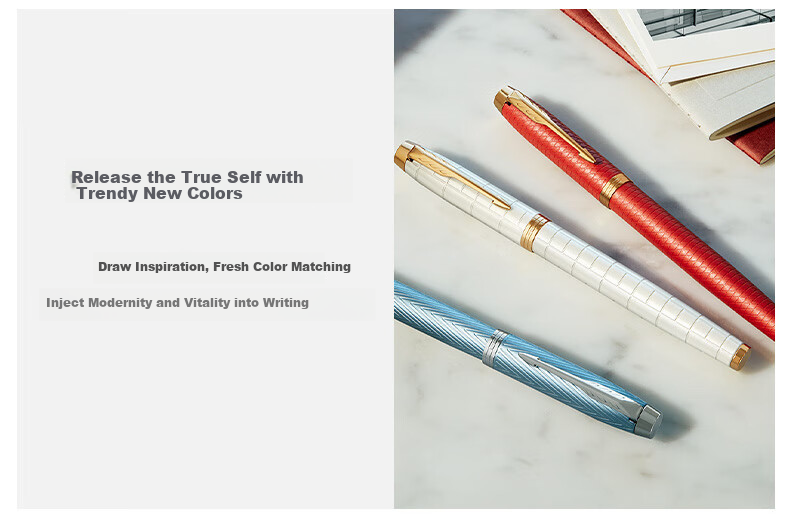 Parker Signature Pen, Business Office Writing Practice Gift, Birthday Present, IM Flame Red Gold Clip Ballpoint Pen, National Day Gift for Men And Women, Baotiao Discount 6