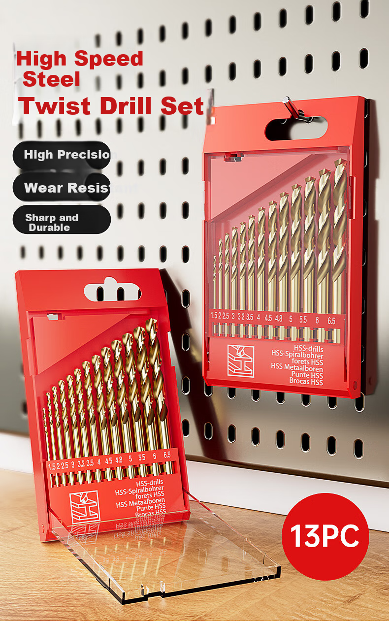 HUHAO M35 Cobalt-Containing Super Hard Twist Drill Bit Set for Drilling Iron, Metal, Steel Plates, Stainless Steel, Specialized Hand Drill Bits 1