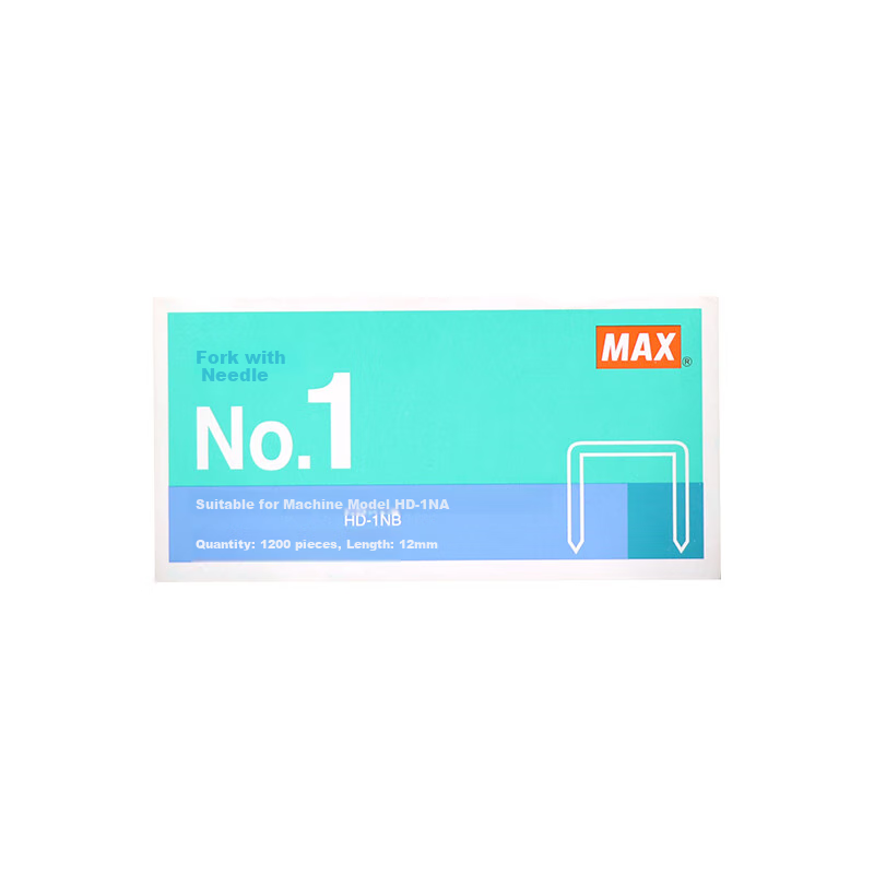 MAX Meksit Stapler HD-1NA Heavy-Duty Stapler, Imported Staples, 1200 Staples/box, No.1 Staple NO.1