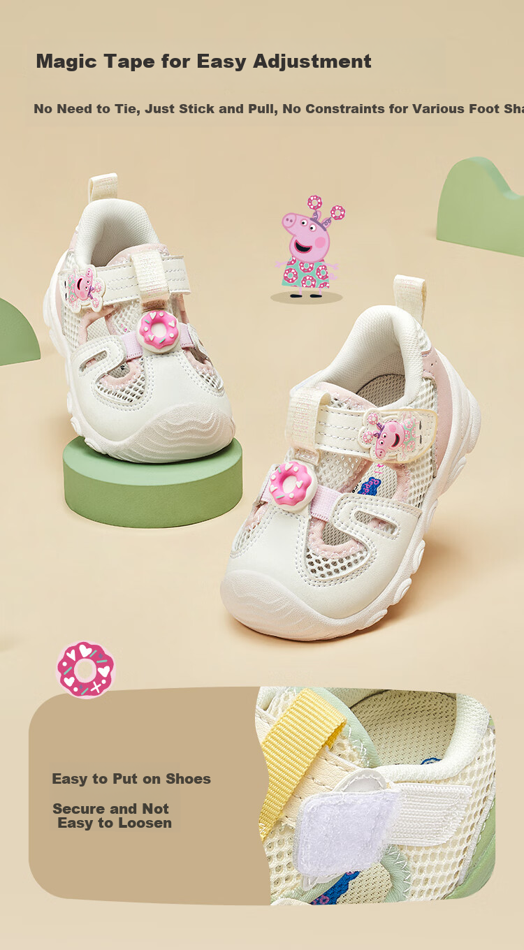 BALABALA Baby Walking Shoes, Children's Sports Sandals, Infant Shoes, Summer New Style [Peppa Pig IP] 4
