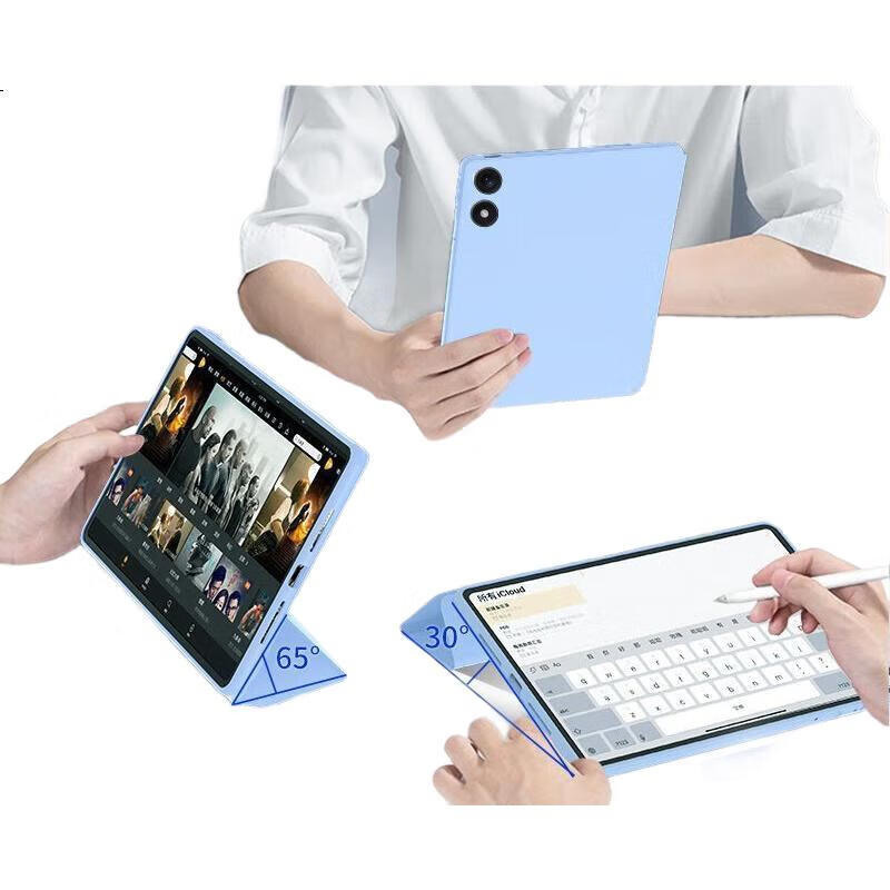 Чехол HBOALG для Redmi Pad Pro 12.1 дюйма, синий, с функцией сна/пробуждения, защитный кожаный чехол-книжка