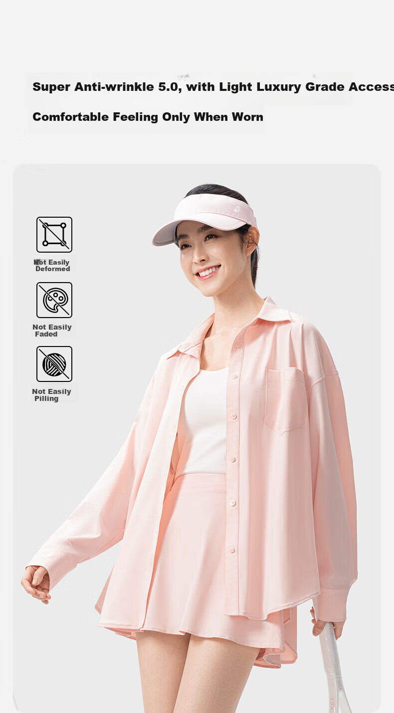 Xiaoyehezi Cool And Wrinkle-Resistant Women's Casual Loose Shirt, Versatile Draping UV Protection Jacket, Obsidian Black, Size S 9