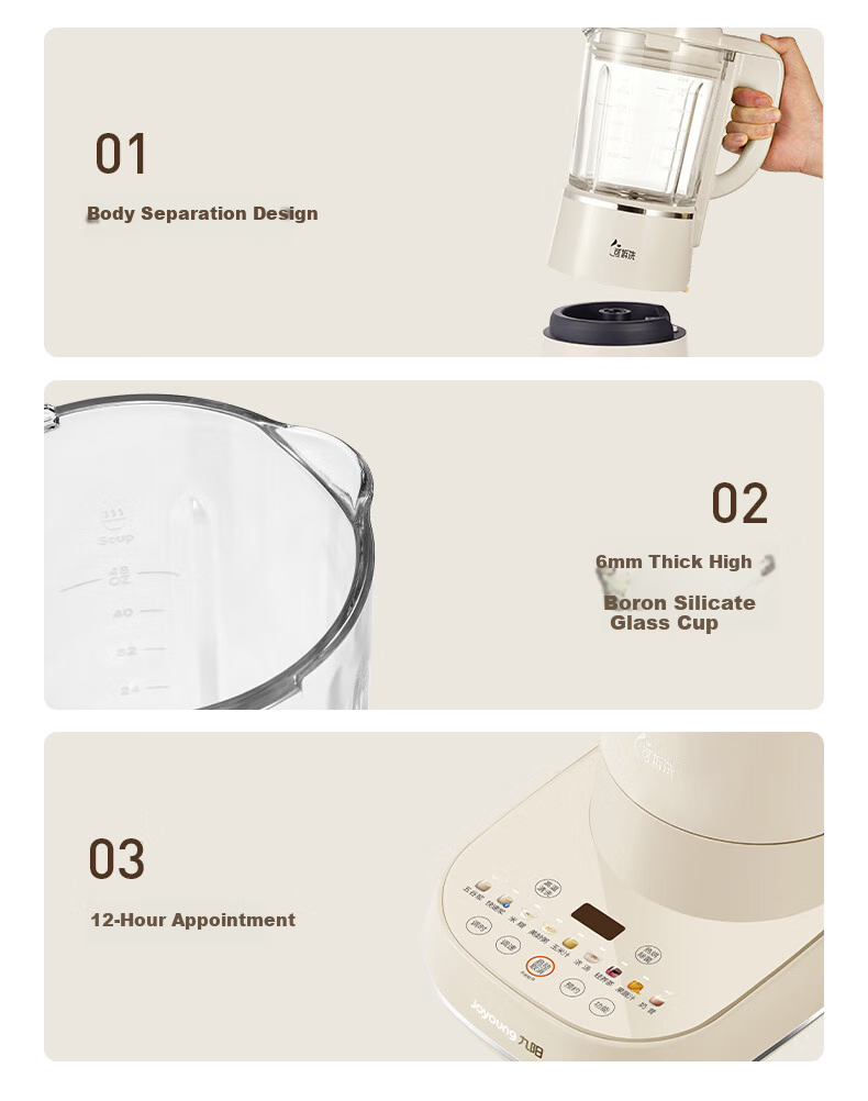Joyoung ZMD Assured Series Space Technology High-Speed Blender Detachable And Washable Regulator Hot Air Sterilization Quiet Noise Reduction 1.75L L18-P656 23