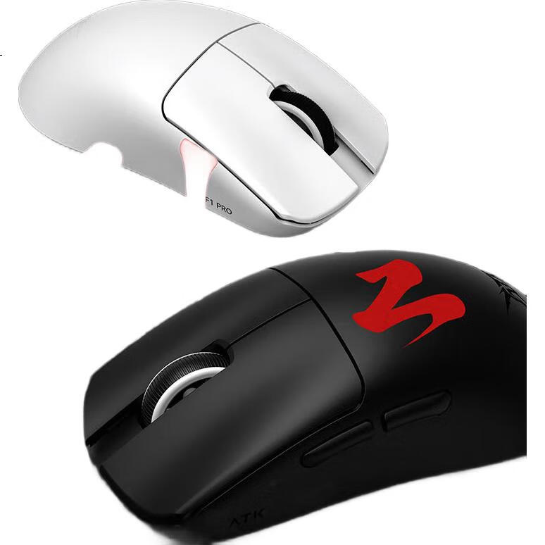 Игровая беспроводная/проводная мышь ATK Leikong F1 PRO, PAW3950, легкая эргономичная, двойной режим, белый