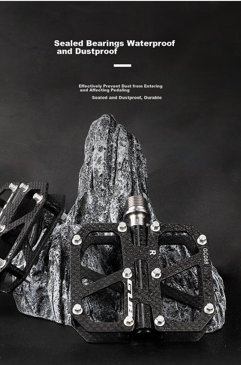 GUB Carbon Fiber Bicycle Pedals, Sanpei Lin Road Mountain Universal Titanium Bearing Pedals 11