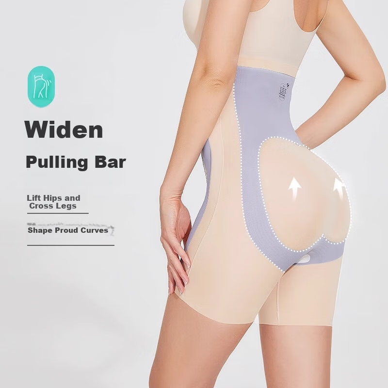 Caramella Tummy Control Shaping Suspender Shorts, Butt-Lifting Waist-Slimming Seamless High-Waist Slimming Shaping Body-Shaping Underwear for Women, Skin Color, Size S