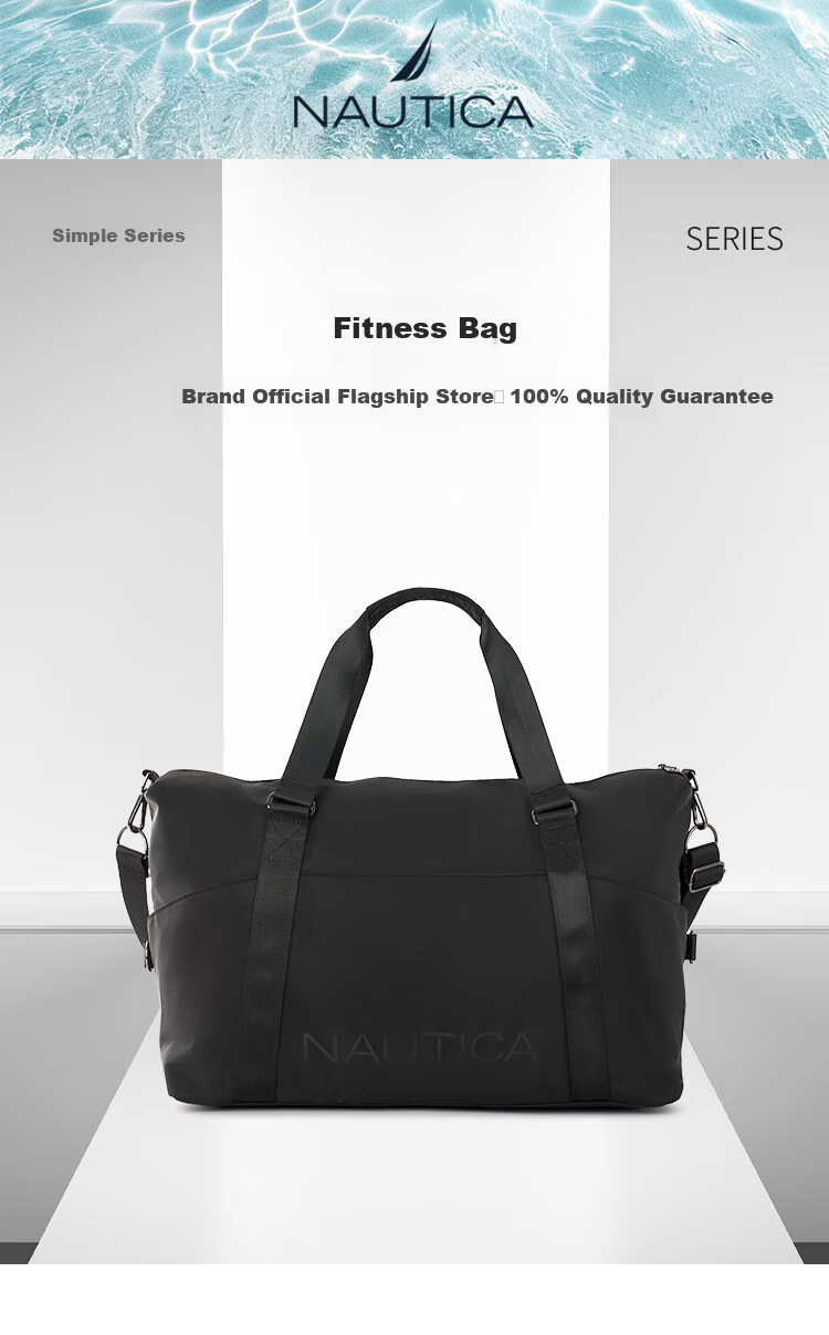 NAUTICA Travel Bag for Men, Large Capacity Swimming And Fitness Bag, Multifunctional Lightweight Handheld Backpack Luggage Bag 1