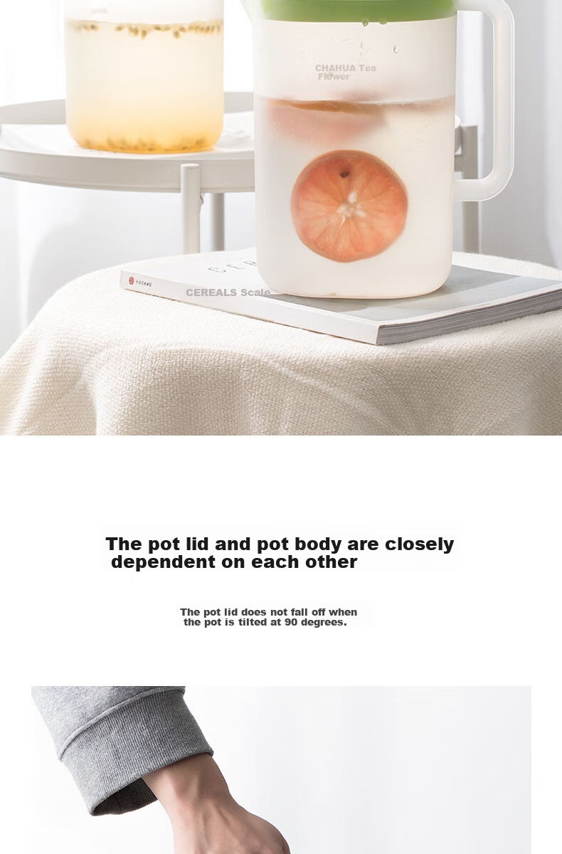 CHAHUA Cold Water Pitcher for Home Use, Juice Pitcher, Large Capacity Cup, Heat-Resistant Cold Water Jug, Teapot Cup Set, 2.2L 5